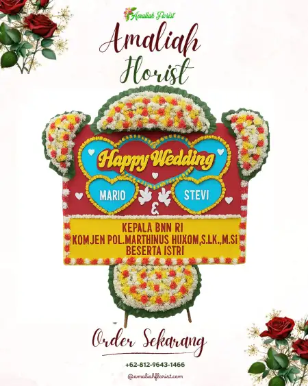 Papan Bunga Pernikahan Sambi